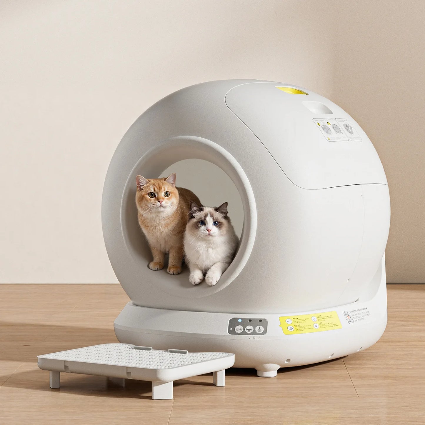 Aura 78L Self Cleaning Cat Litter Box Fully Enclosed Automatic Cat Sand Box App Control Extra Large Space Smart Pet Toilet Tray