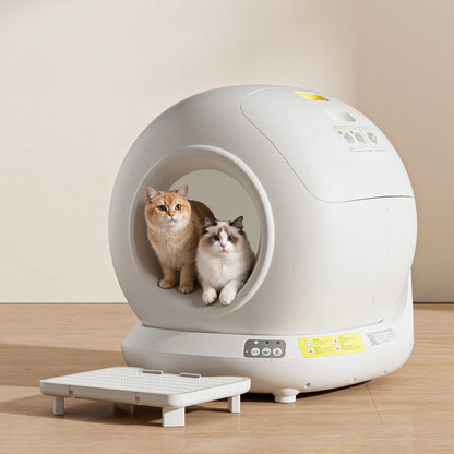 Aura 78L Self Cleaning Cat Litter Box Fully Enclosed Automatic Cat Sand Box App Control Extra Large Space Smart Pet Toilet Tray