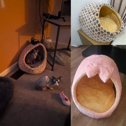 Pet Dog House Soft Cozy Pet Sleeping Bed for Small Medium Dogs Cats Foldable Removable Puppy Nest Portable Kennel Pet Supplies