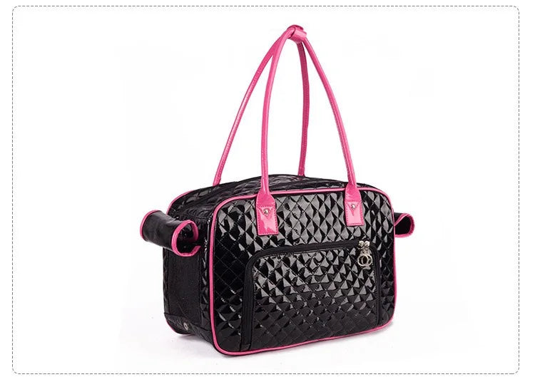 Aura Pet Carrier Bag Luxury Pu Leather Cat Dog Carrier Bag Pet Handbag Outdoor Travel Pet Shoulder Bag