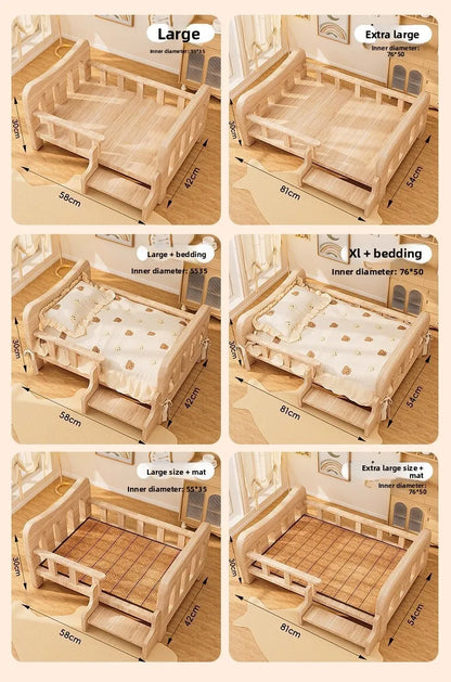 Pet bed, solid wood dog bed, all-season cat bed,pet sleeping sofa,cat bed and dog bed ，cat shelf ，cat condo，wooden cat furniture
