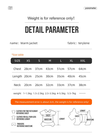 3 Layer Dog Winter Jacket