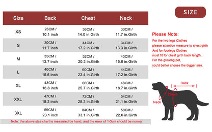 Winter Dog Coat Clothes