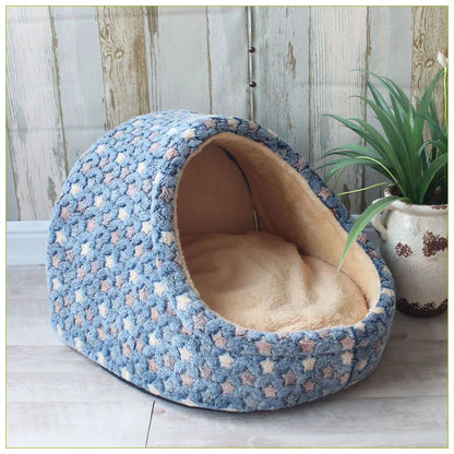 Pet Dog House Soft Cozy Pet Sleeping Bed for Small Medium Dogs Cats Foldable Removable Puppy Nest Portable Kennel Pet Supplies
