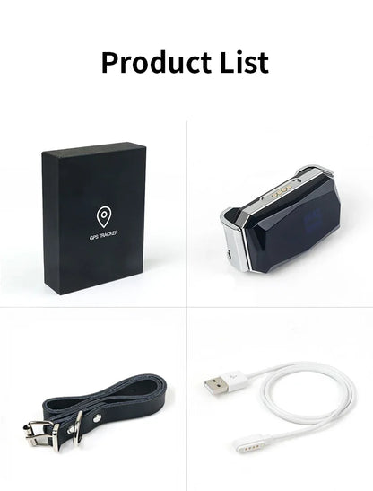 Aura Pet Collar Mini GPS Tracker, GSM Wifi LBS Anti-lost Tracker Pet Location Collar IP67 Waterproof for Pet Dog Cat Sheep Tracking