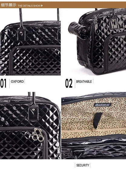 Aura Pet Carrier Bag Luxury Pu Leather Cat Dog Carrier Bag Pet Handbag Outdoor Travel Pet Shoulder Bag