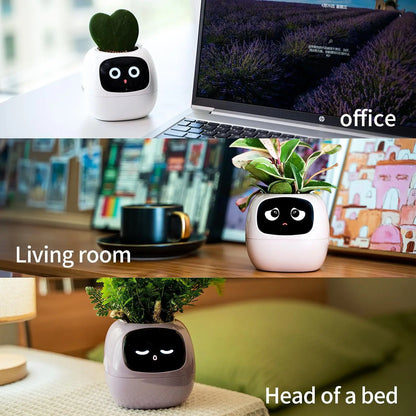 Aura Intelligent Planter Electronic Pet Emotional Interactive Automatic Monitoring Temperature and Humidity Creative Plant Pot Gi