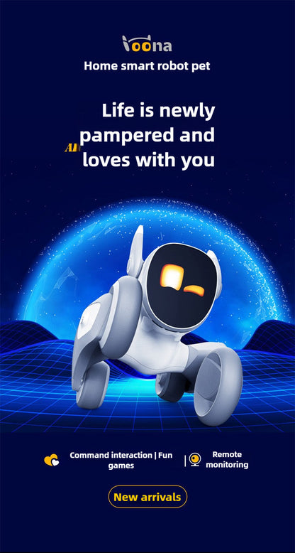 Aura Smart Pet Robot | AI Interactive,Gesture Control,Voice Commands,Home Monitoring,Multilingual Support,Children's Companion