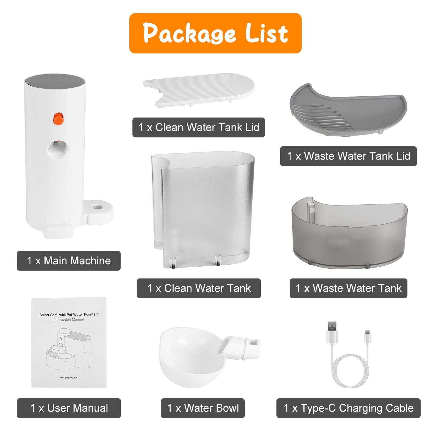 Aura 1Pc Smart Pet Water Fountain Automatic Cat Water Dispenser 3L Cordless Rechargeable Dog Water Fountain Self-Refill With 3 Adjustable Volume 3 Time Intervals Touch Control