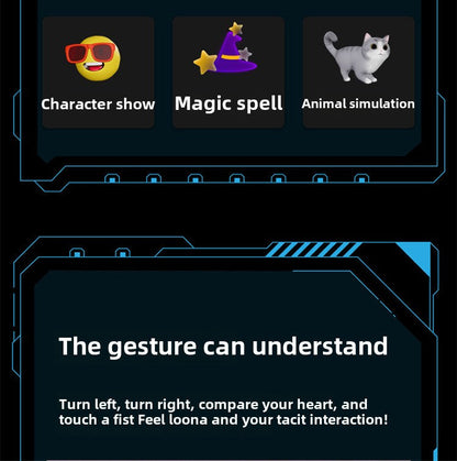 Aura Smart Pet Robot | AI Interactive,Gesture Control,Voice Commands,Home Monitoring,Multilingual Support,Children's Companion